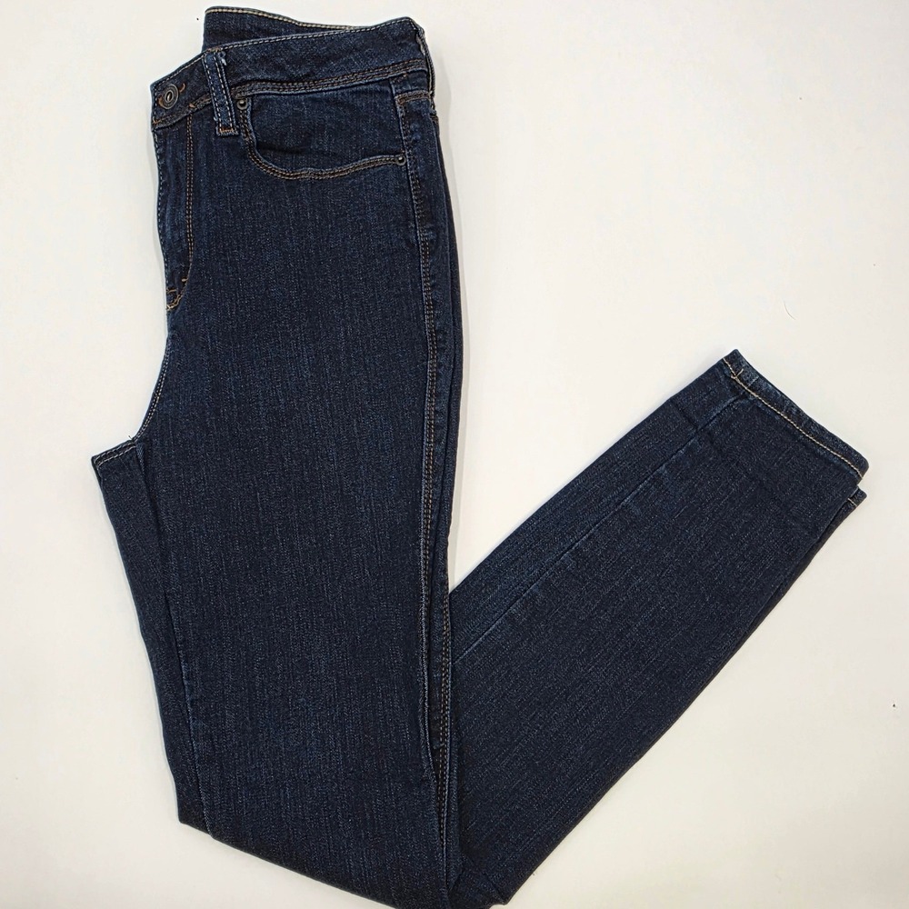 FLAG & ANTHEM HIGH RISE SKINNY JEANS WOMENS SIZE 8 28" INSEAM BLUE‎ DARK DENIM